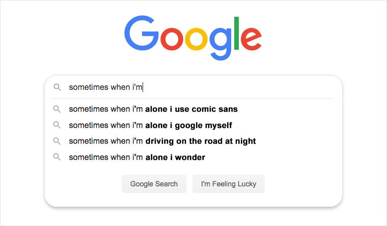 google seach auto fill suggestions