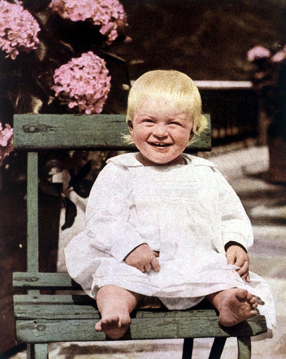 Queen Elizabeth II Prince Philip in Corfu pictured at the age of fourteen months in 1922