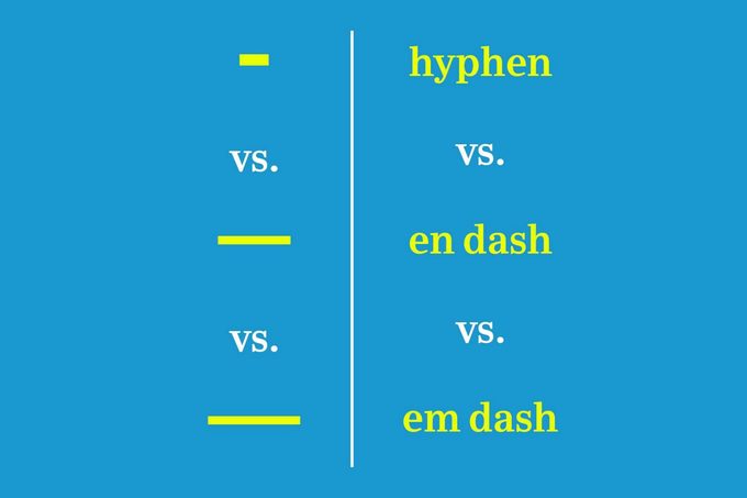 This Is When to Use a Hyphen vs. Dash