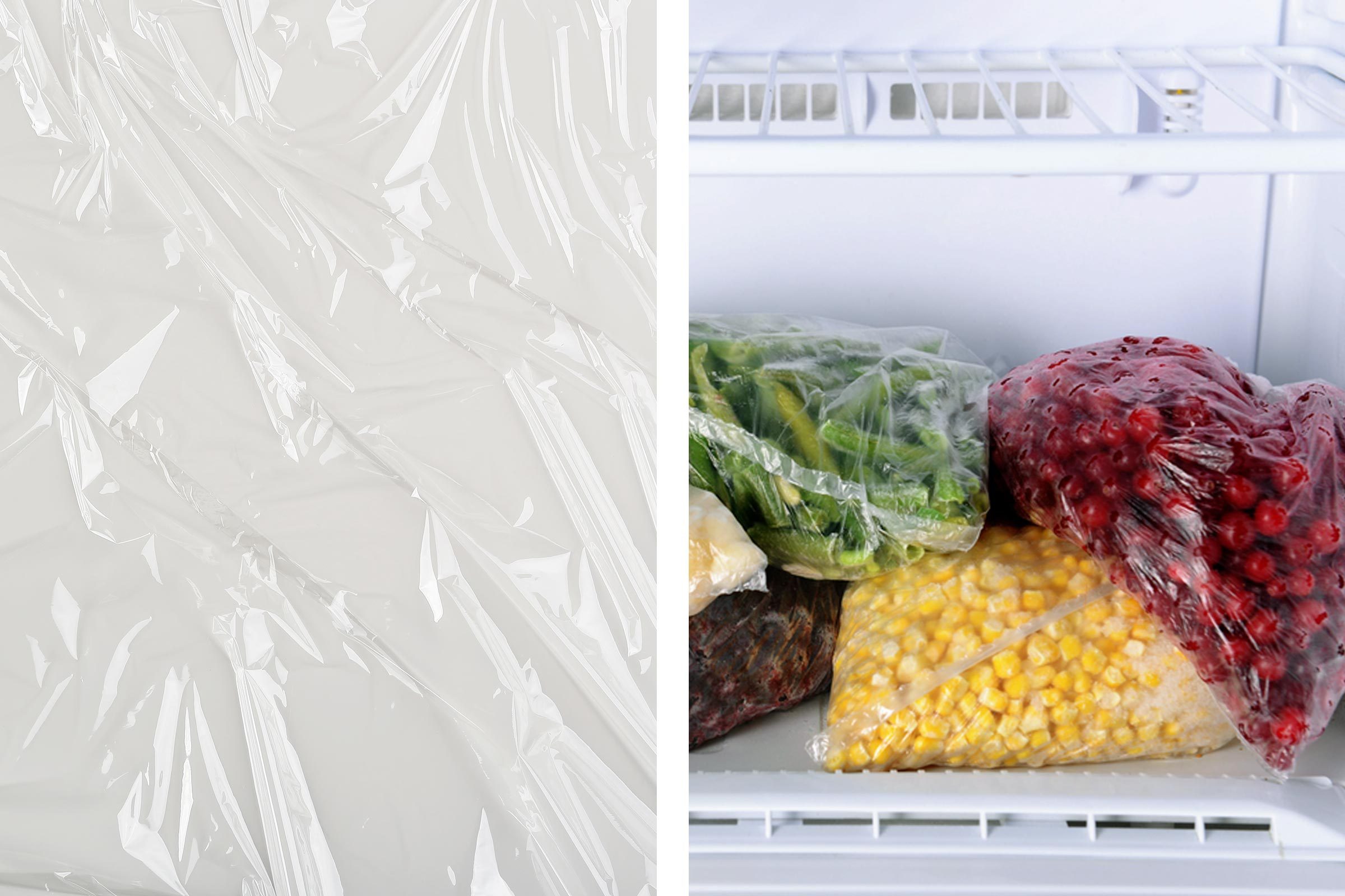 plastic wrap freezer