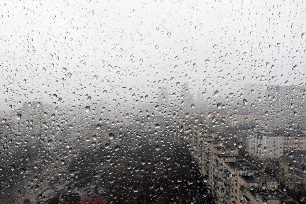 Rain in the city.