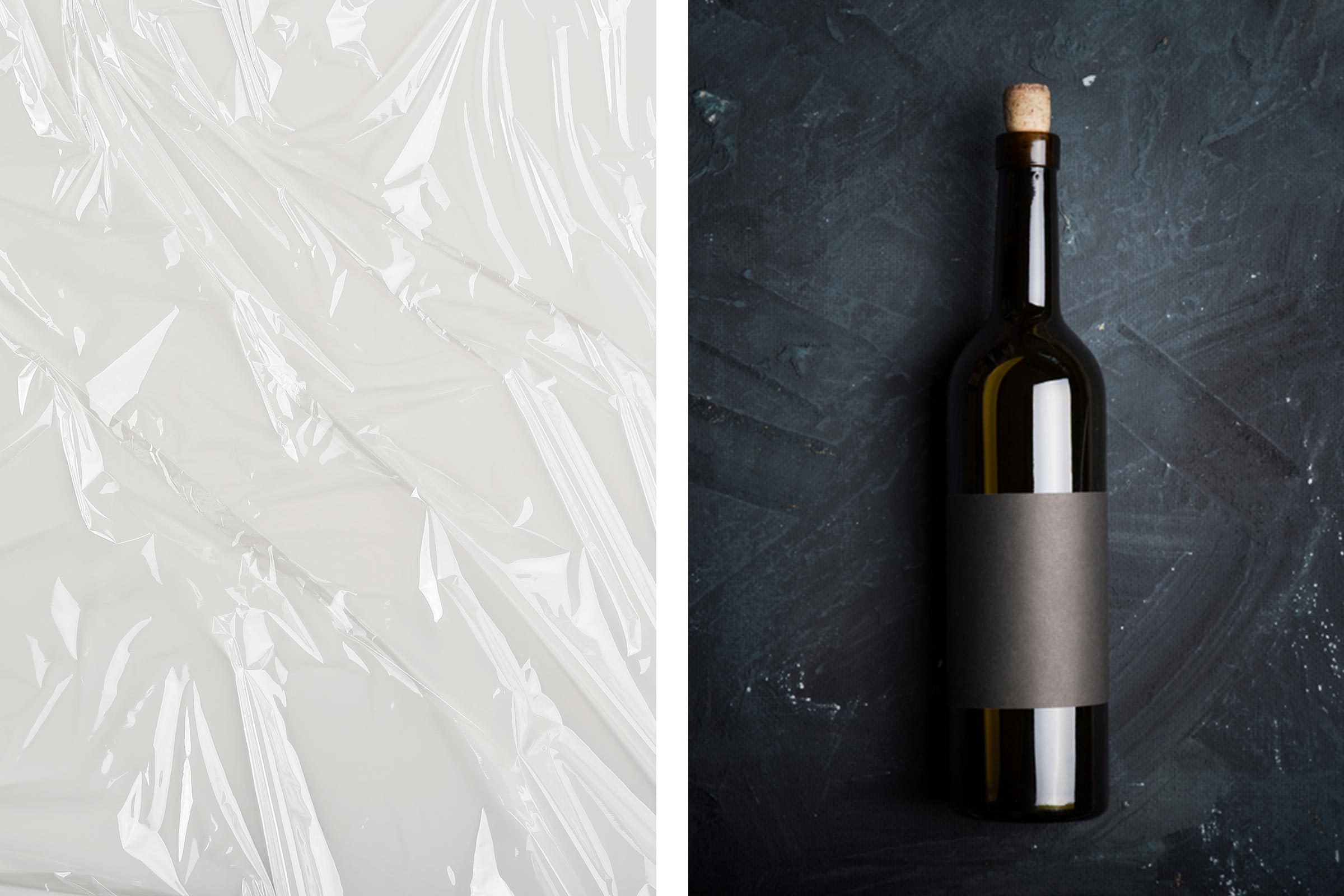 plastic wrap wine
