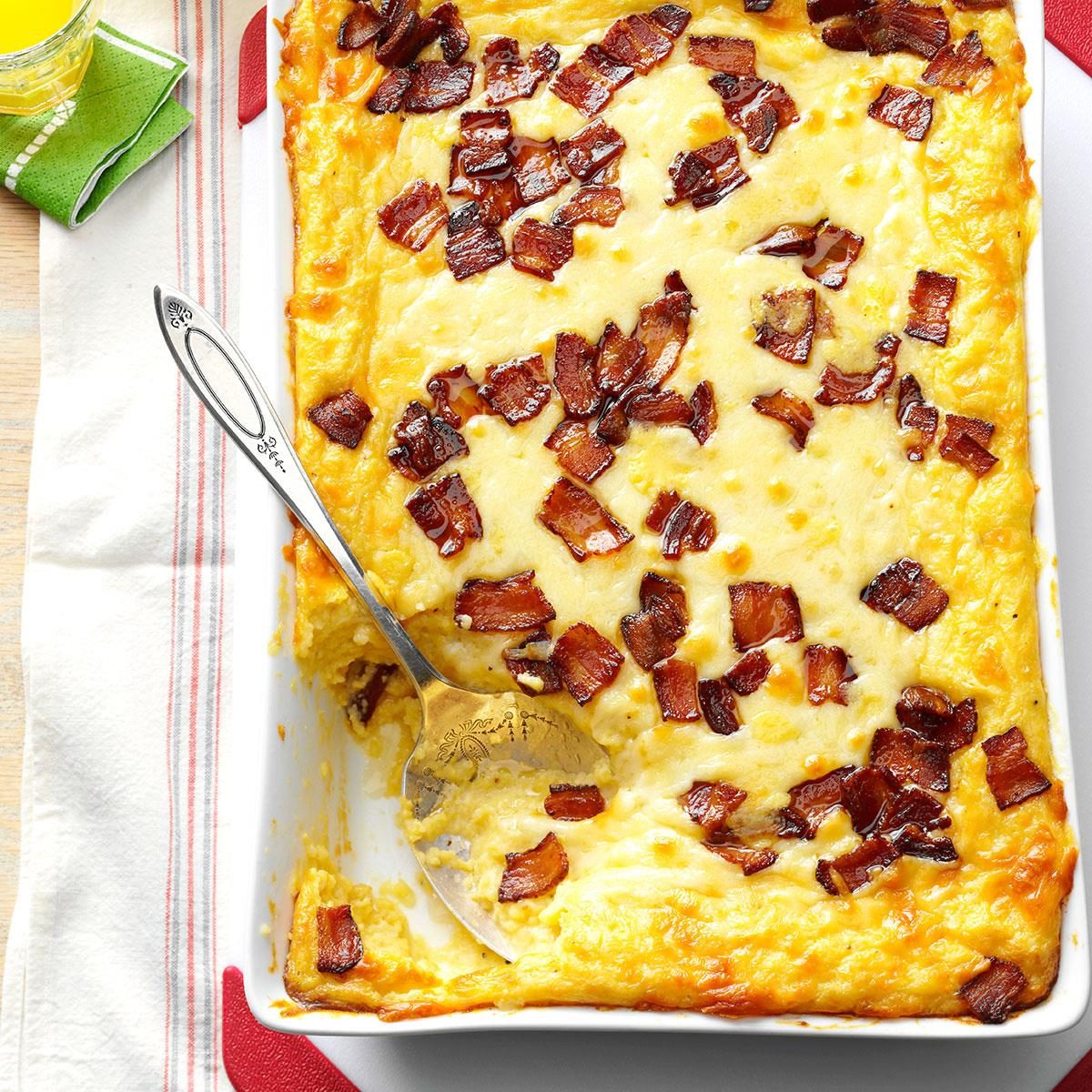 Alabama: Baked Two-Cheese & Bacon Grits 