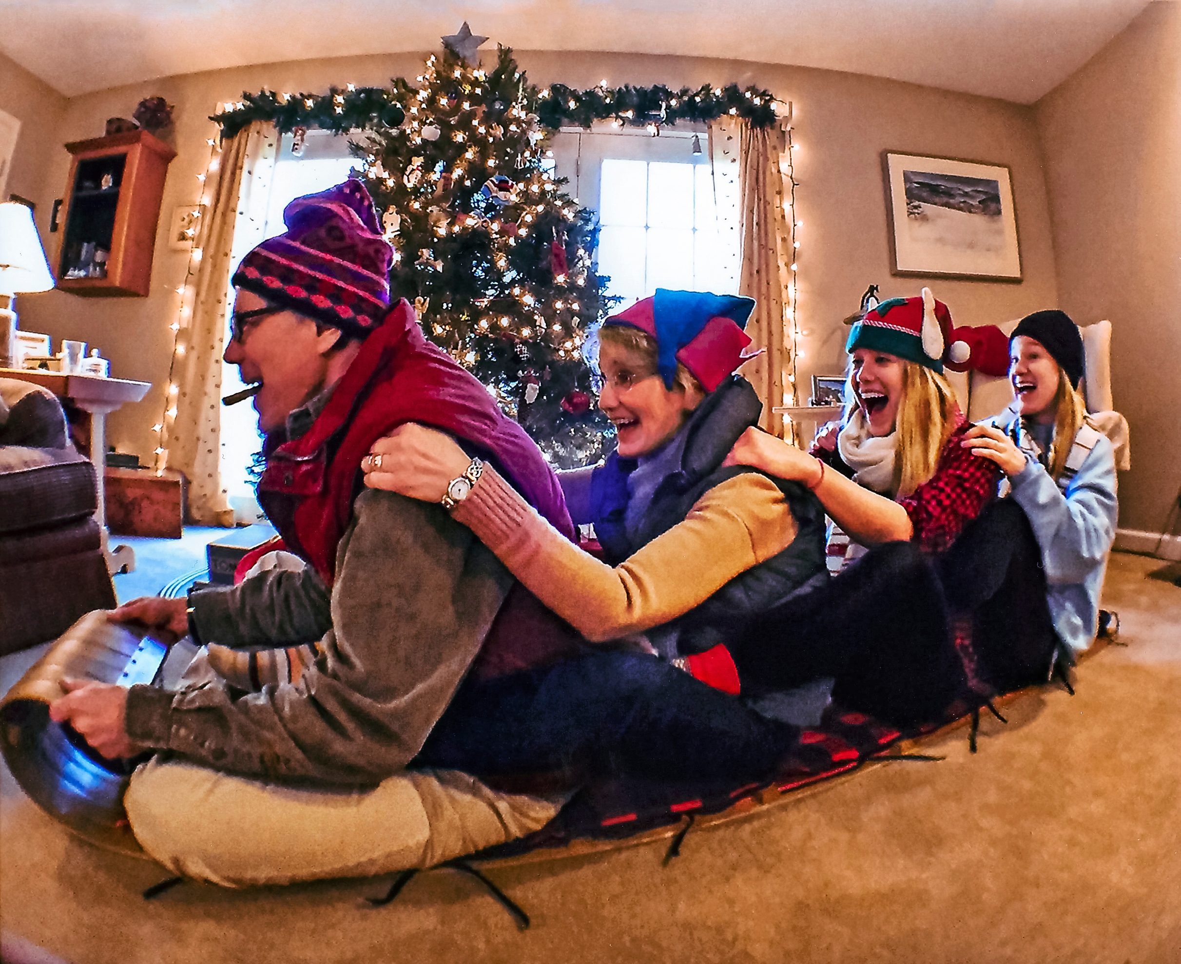 funny family christmas photo