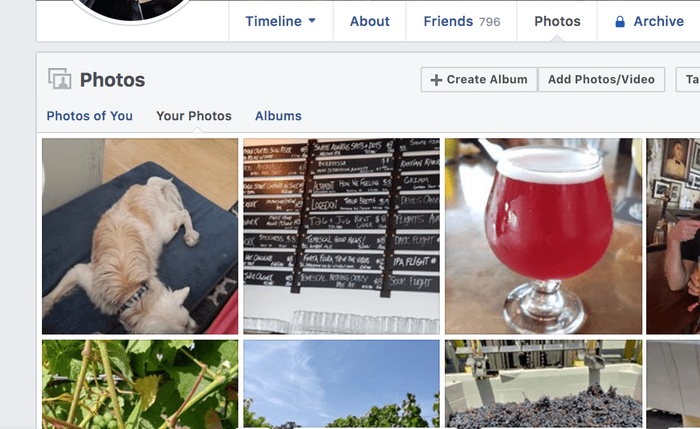 Facebook Profile Screenshot