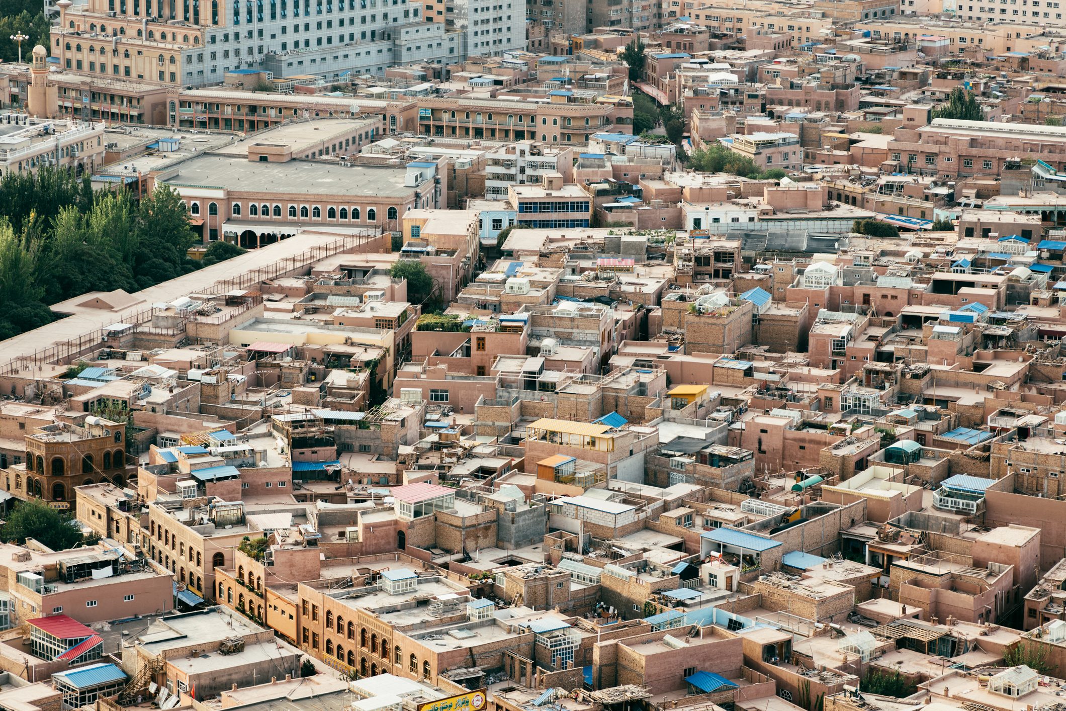 Elevated View of Kashgar Old Town in Xinjiang / Kashgar, Xinjiang
