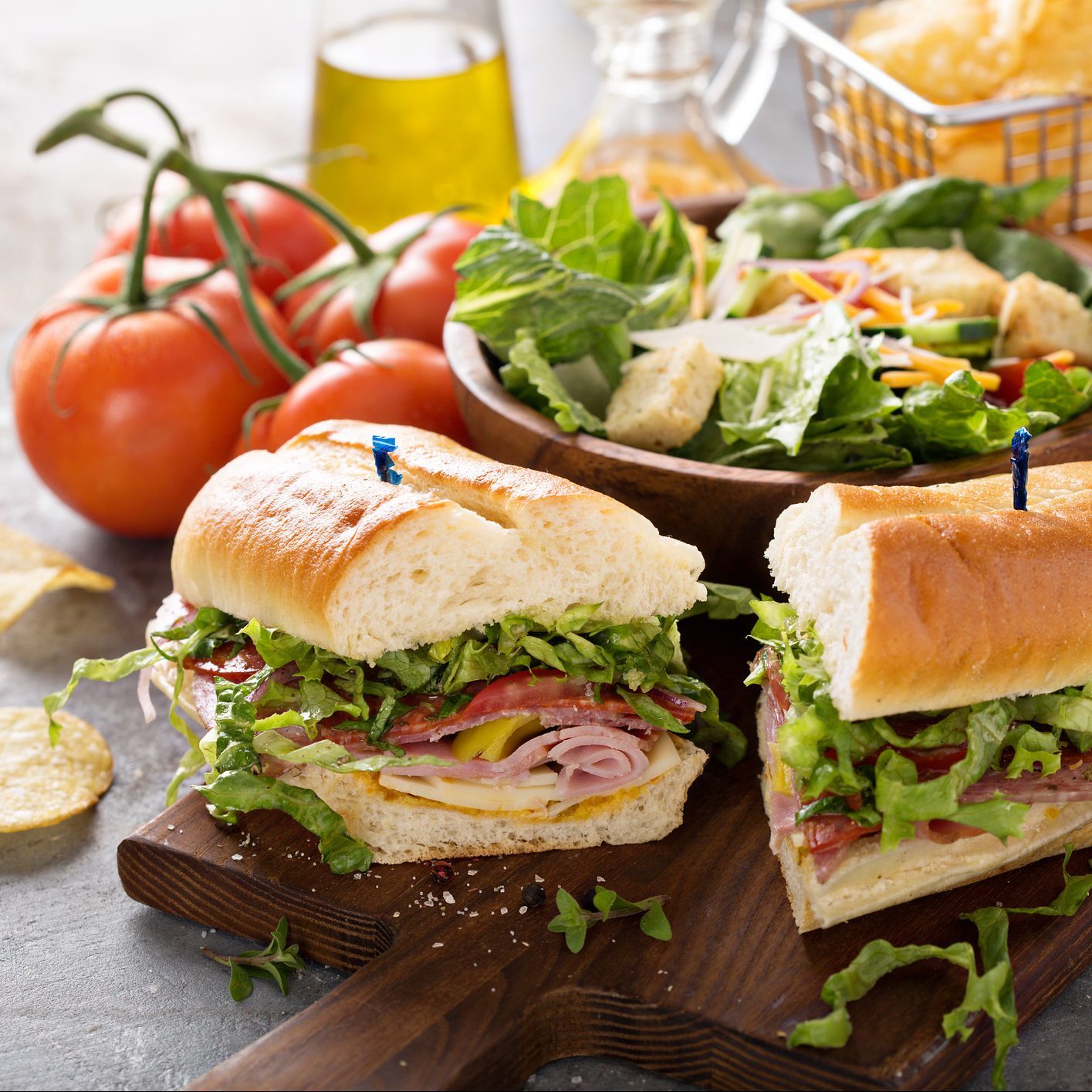 Italian sandwich for lunch