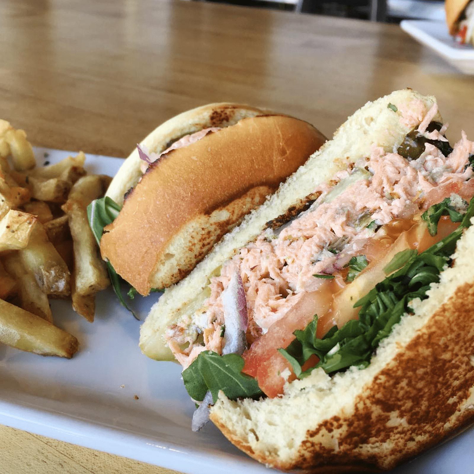 salmon salad sandwich