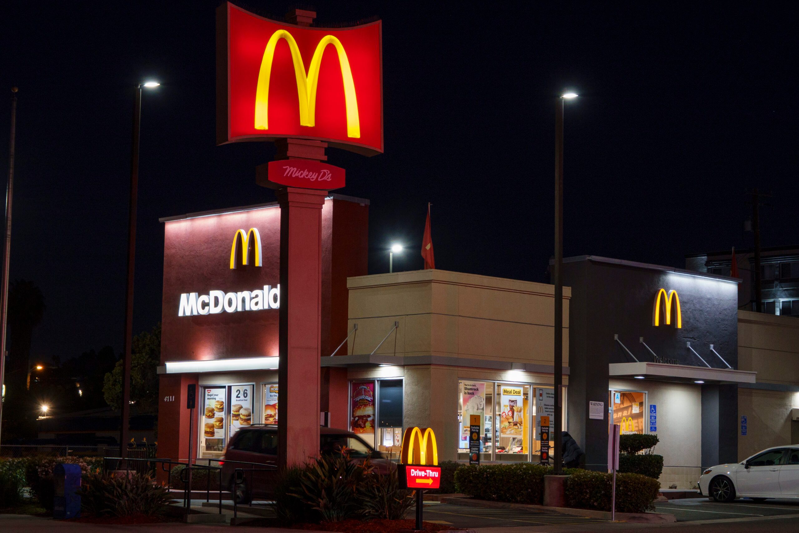 McDonald's Restaurant at night