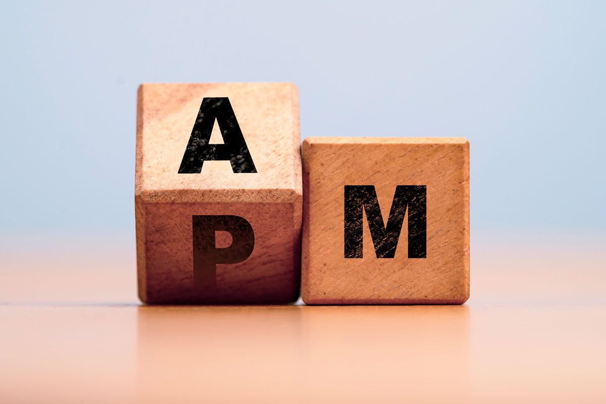 Wooden Flipping Change Between Am And Pm