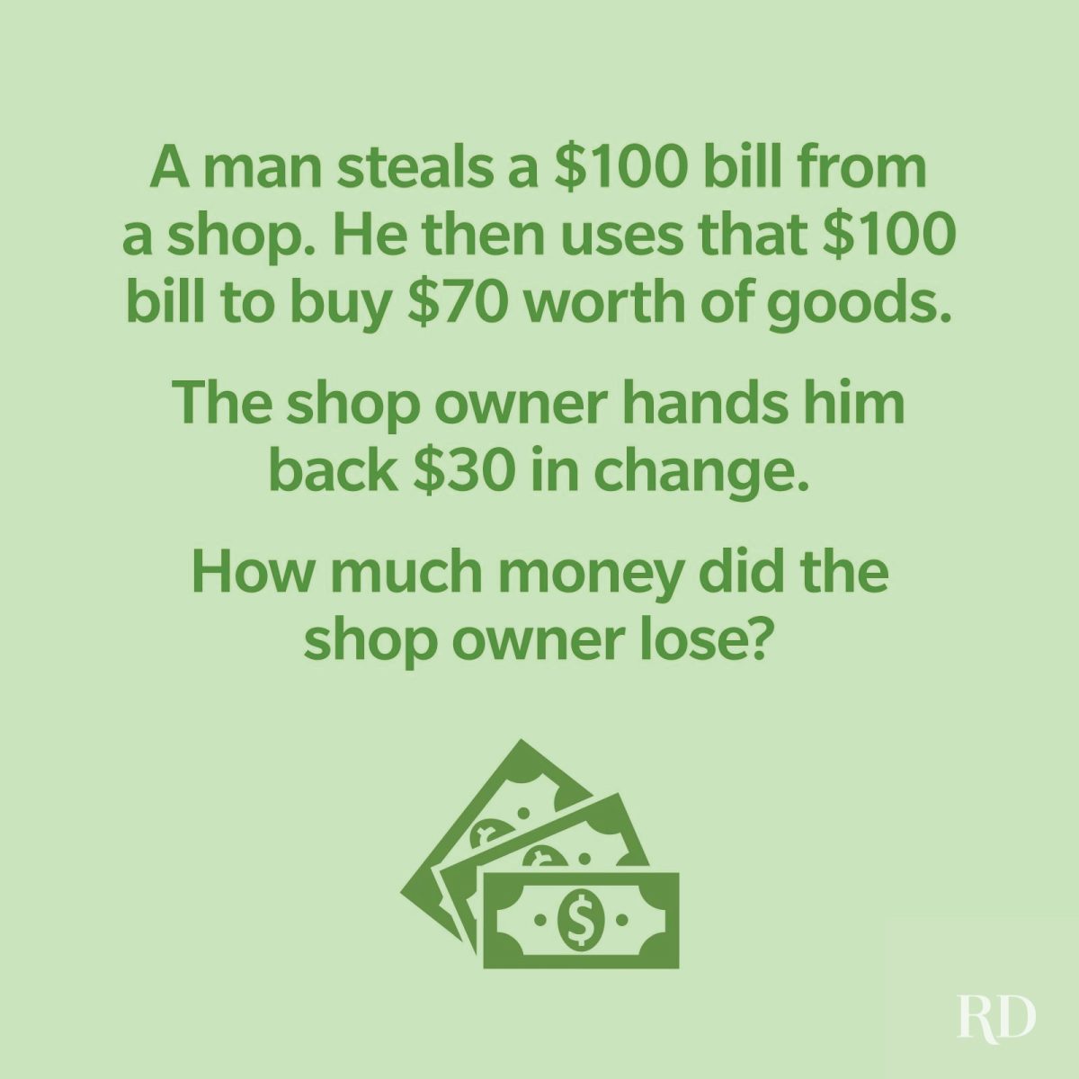 A Man Steals $100 From A Shop Riddle Gettyimages 1468252275