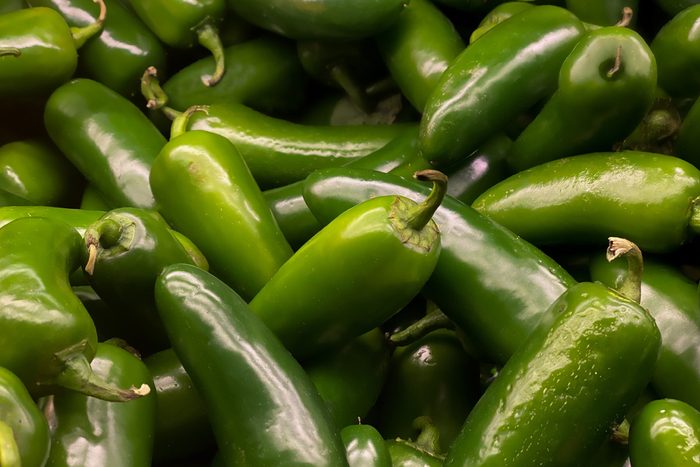 close up of jalapeños