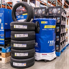 Michelin brand for sale inside a local Costco Discount store