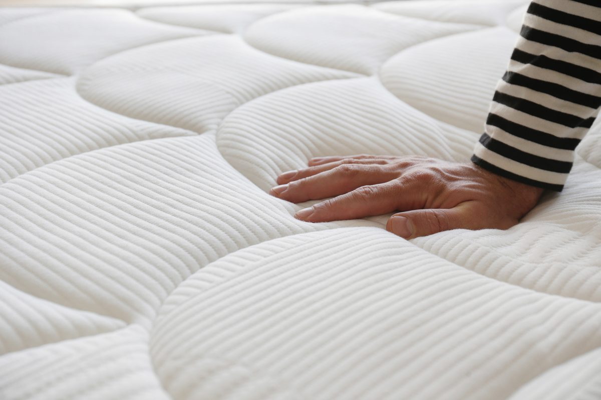 closeup of mattress